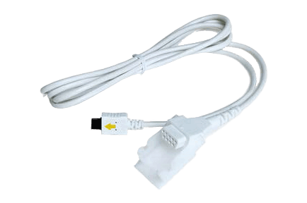 Câble d'extension conforme à la norme BCI pour les sondes digitales d'oxymètre de pouls (flèche jaune)