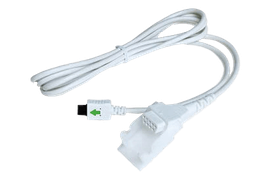 Câble d'extension de 150 cm conforme à la norme BCI pour les sondes digitales d'oxymètre de pouls (flèche verte).